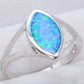 925 Sterling Silver Split Shank Opal Ring