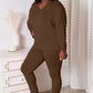 Basic Bae Full Size V-Neck Soft Rayon Long Sleeve Top and Pants Lounge Set