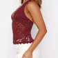 Lace Backless Halter Neck Cami