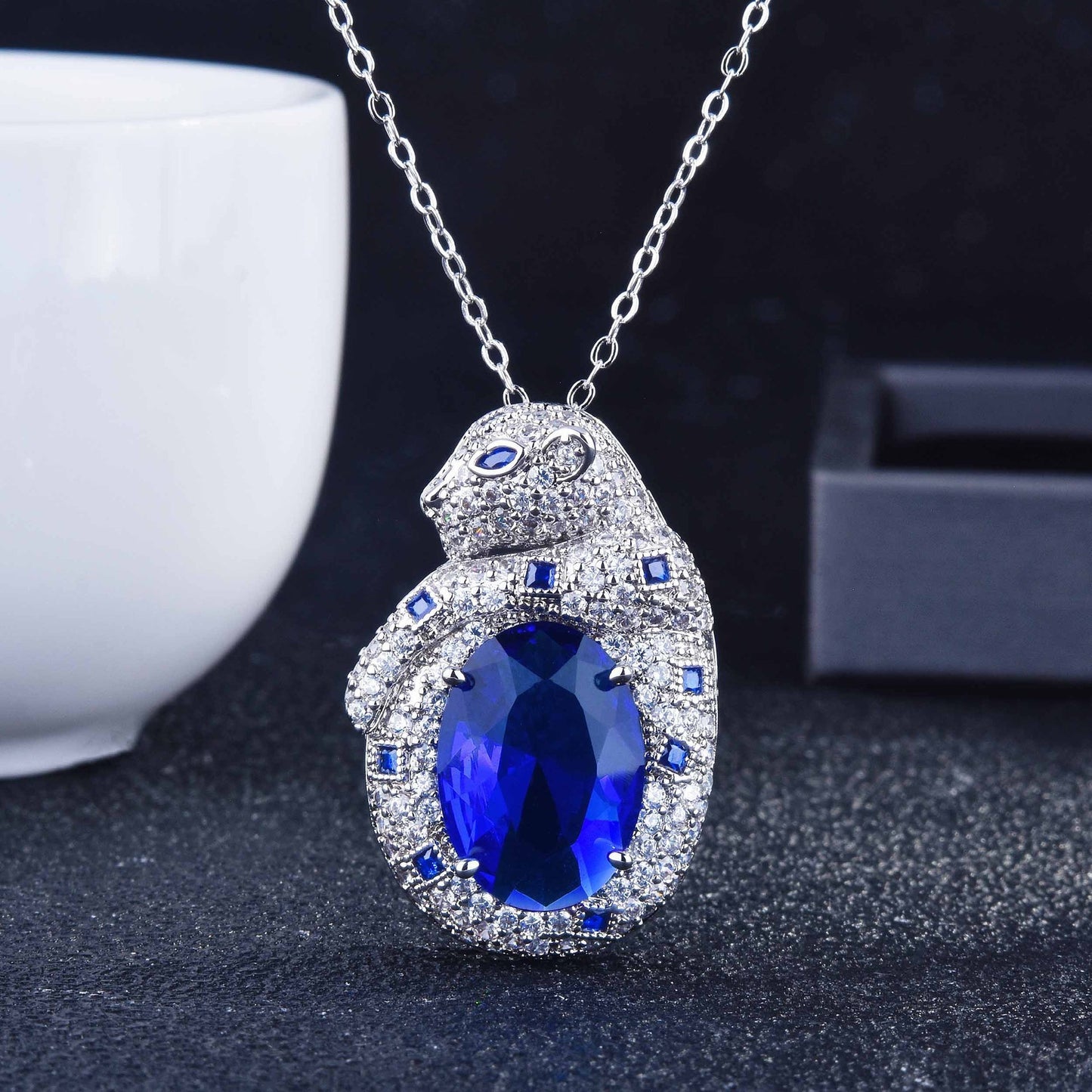 Gaoding Jewelry Royal Sapphire Emerald Leopard Set