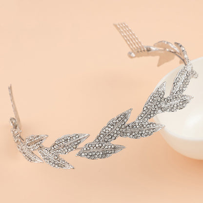 Retro Leaf Crown Jewelry Bride Hairband