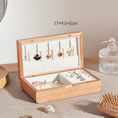 Large Capacity Wooden Jewelry Storage Box