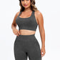 Scoop Neck Wide Strap Top and Shorts Active Set