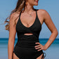 Cutout V-Neck Spaghetti Strap One-Piece Swimwear