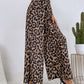 Printed Elastic Waist Wide Leg Pants