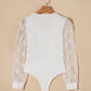 Eyelet Lace Long Sleeve Bodysuit