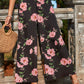 Printed Elastic Waist Wide Leg Pants