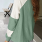 Color Block Round Neck Raglan Sleeve Top