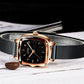 Square temperament ladies watch