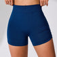 Side Ruched High Rise Active Shorts