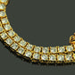 Men's Hip Hop Diamond Gold Necklace Alloy Pendant Full Rhinestone Single Row Item Jewelry