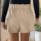 Perfee Frill Drawstring Shorts with Pockets