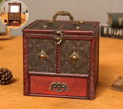 Chinese Vintage Wooden Jewelry Storage Box