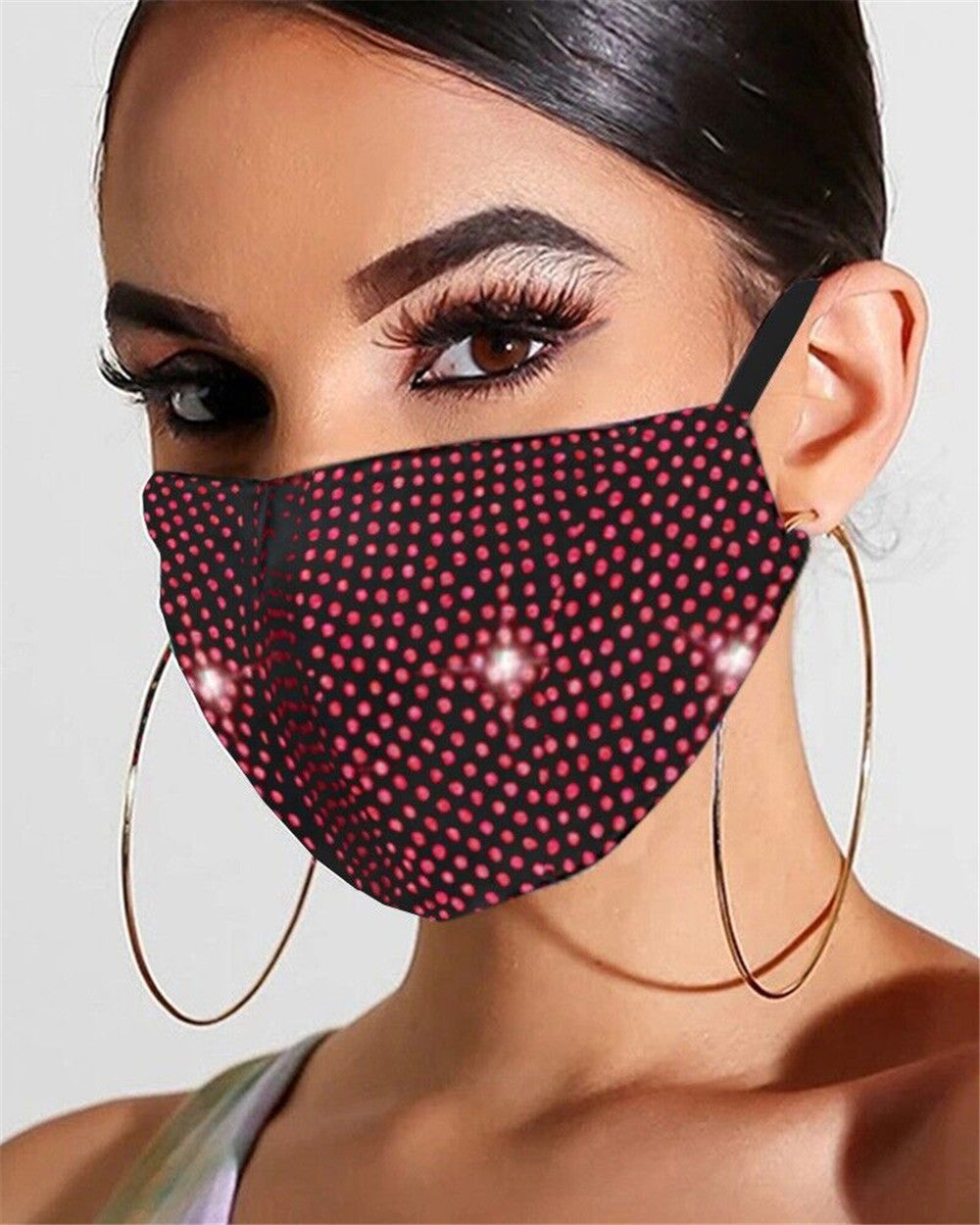 Rhinestone jewelry color hot diamond mask