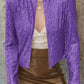 Full Size Sequin Open Front Cropped Jacket