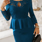 Lace Detail Long Sleeve Mini Dress