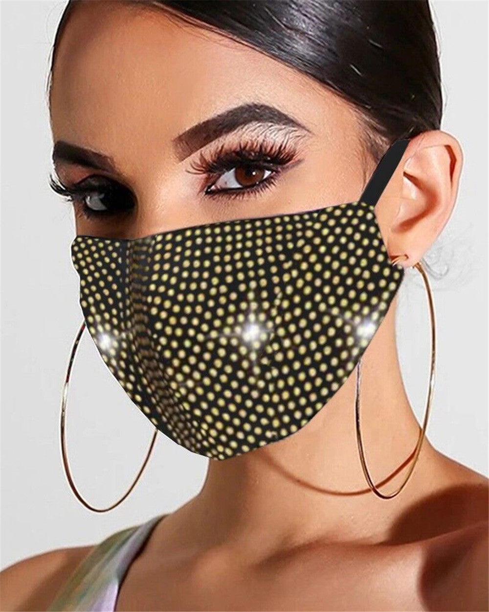 Rhinestone jewelry color hot diamond mask