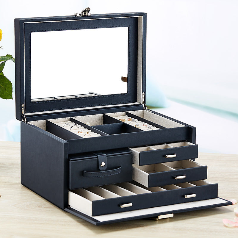 European Style Korean Jewelry Large Capacity Jewelry Storage Box