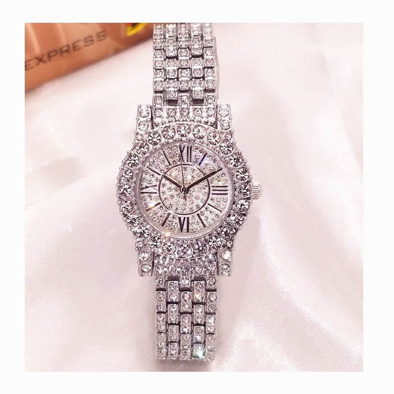 Full Rhinestone Waterproof Women's Watch Jewelry Clasp Bracelet Watch