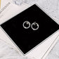 925 Sterling Silver Crystal Rhinestone Geometric Round Stud Earrings For Women Beautiful Jewelry