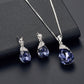 Alloy Plating Necklace Earrings Set Jewelry Set With Rhinestone Wedding Jewelry