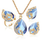 Alloy Plating Necklace Earrings Set Jewelry Set With Rhinestone Wedding Jewelry