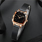 Square temperament ladies watch