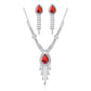 Water Drop Tassel Rhinestone Claw Chain Jewelry Set