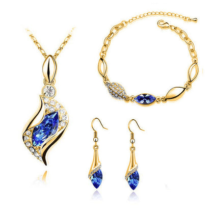 Angel Fairy Horse Eye Zircon Jewelry Set