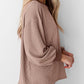 Round Neck Drop Shoulder Long Sleeve Sweatshirt