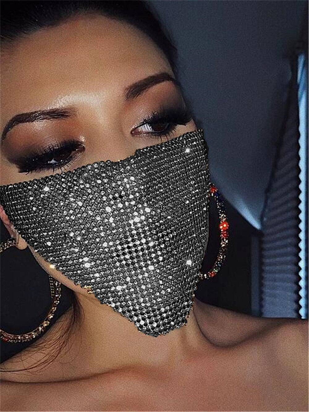 Explosive metal flash jewelry mask