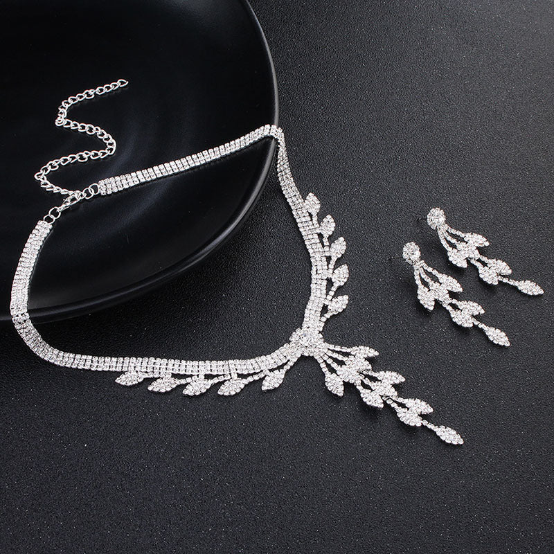 Fashion Rhinestone Jewelry Set Women's Handmade