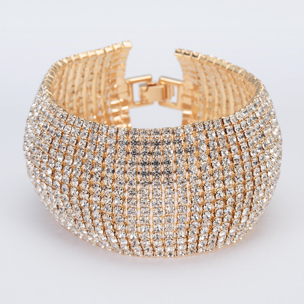 Fashion Long Fringed Circle Nightclub  Retro Gold Bracelet Jewelry