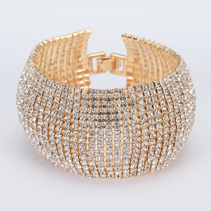 Fashion Long Fringed Circle Nightclub  Retro Gold Bracelet Jewelry