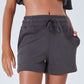 Drawstring Solid Color Shorts with Pockets