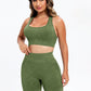 Scoop Neck Wide Strap Top and Shorts Active Set