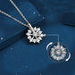 Rotatable 925 Silver Snowflake Necklace Women Luxury Niche Design Shiny Rhinestone Jewelry Autumn And Winter Birthday Gift For Friends