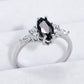 925 Sterling Silver Black Agate Ring