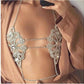 European and American fashion jewelry new bikini crystal rhinestone sexy chest chain tide female geometric diamond body chain