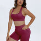 Scoop Neck Wide Strap Top and Shorts Active Set