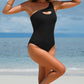 Cutout One Shoulder Sleeveless One-Piece Swimwear