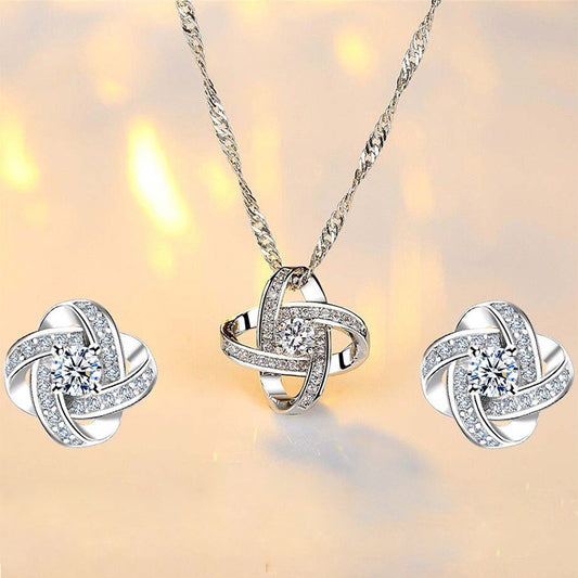 Eternal Star Necklace Earrings Jewelry Set