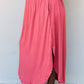 Doublju Comfort Princess Full Size High Waist Scoop Hem Maxi Skirt