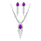 Water Drop Tassel Rhinestone Claw Chain Jewelry Set