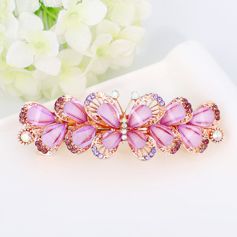 Korean Alloy Rhinestone Butterfly Hairpin Jewelry