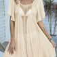 Openwork Flutter Sleeve Cover-Up Dress