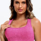 Scoop Neck Wide Strap Top and Shorts Active Set