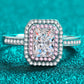 1 Carat Moissanite 925 Sterling Silver Ring