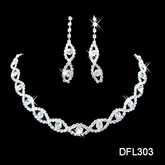 Two pieces of jewelry set, fashion bride jewelry set, electroplating alloy elegant jewelry factory direct sales