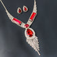 S151 fashion bridal jewelry set, tassel diamond, colorful micro wedding jewelry, necklace, earring set